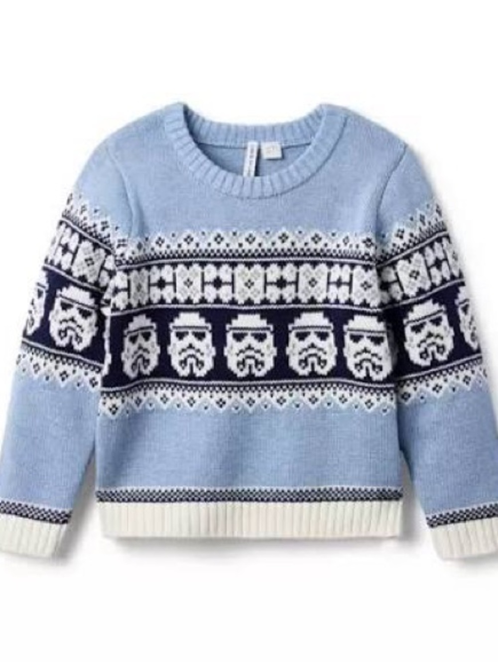 Janie and Jack Stormtrooper Fair Isle Blue Sweater Size 2t
